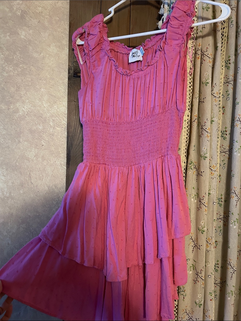 Princess Polly Pink Tiered Smocked Waist Shorts